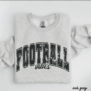 Gildan Ash Grey Unisex Sweatshirt-Football Vibes (NEW)